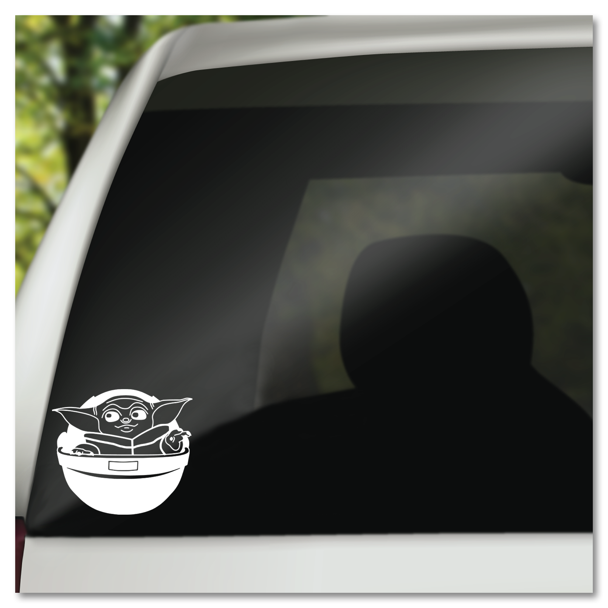 Baby Yoda Grogru The Mandalorian Vinyl Decal Sticker Pink