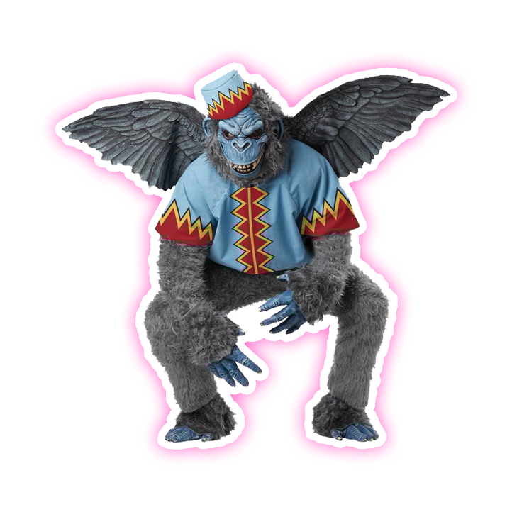 Wizard Of Oz Flying Monkey Die Cut Sticker (1001)