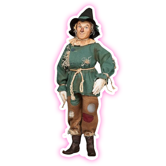 Wizard Of Oz Scarecrow Die Cut Sticker (1002)