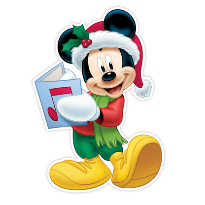 Christmas Mickey Mouse Die Cut Sticker (1010)