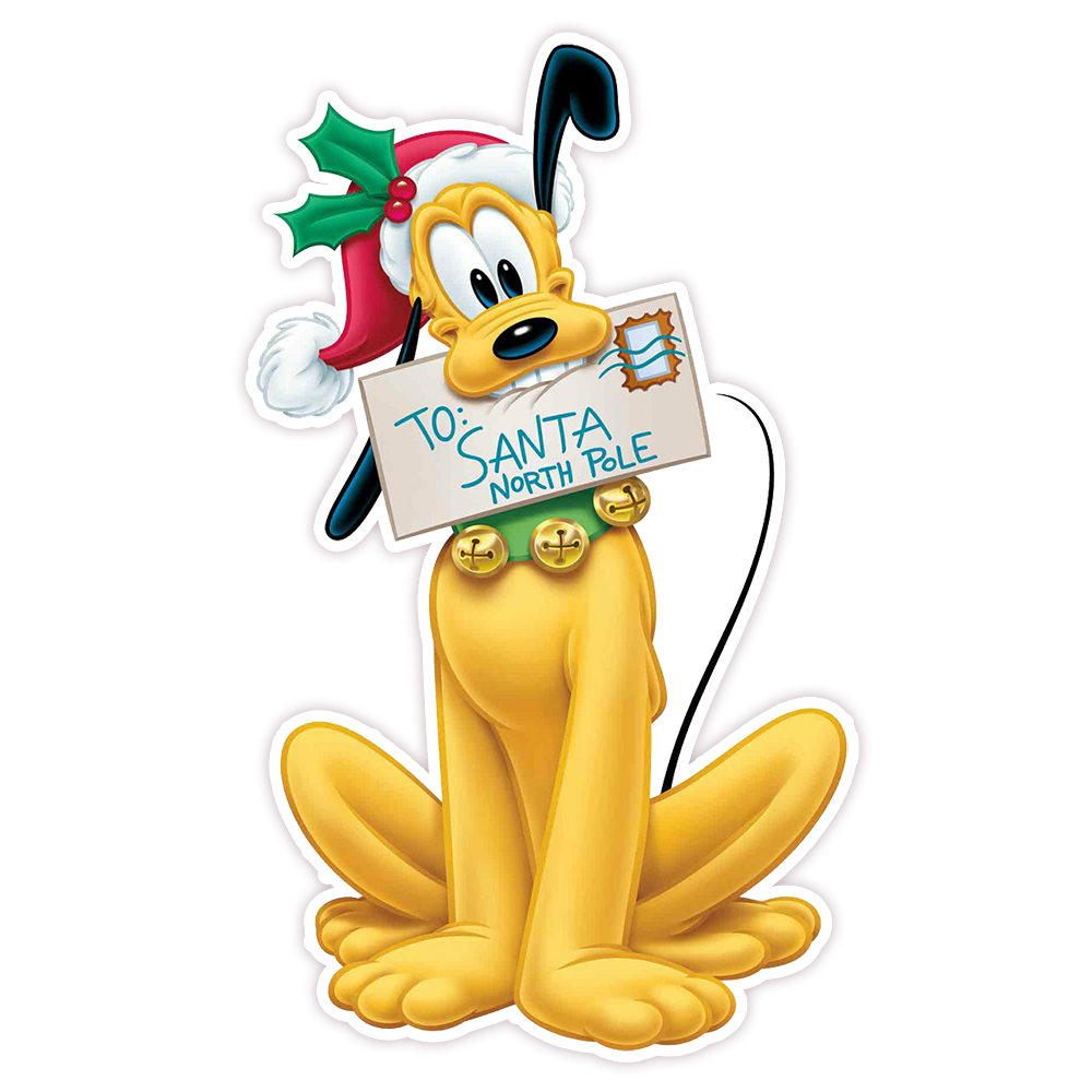 Christmas Pluto Die Cut Sticker (1012)