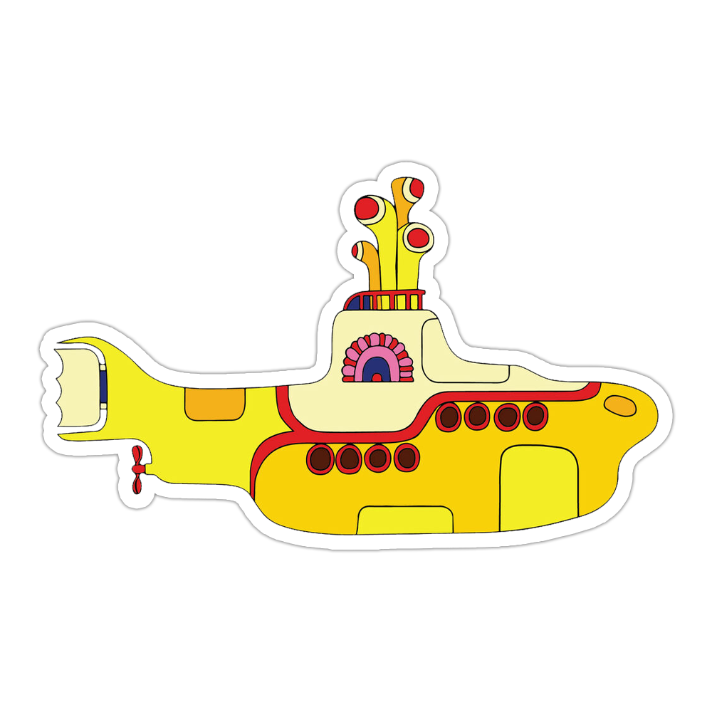 The Beatles Yellow Submarine Die Cut-plakker (1018)