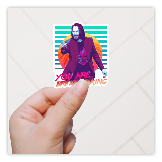 Keanu Reeves Jy is asemrowend Die Cut-plakker (1019)