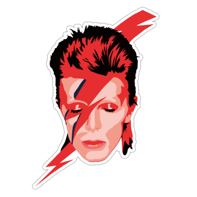 Ziggy Stardust David Bowie Die Cut Sticker (1026)