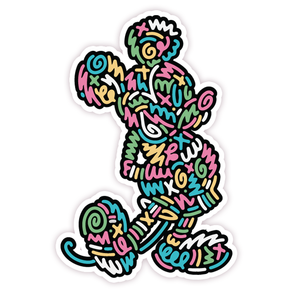 90s Vibe Mickey Mouse Die Cut Sticker (1034)