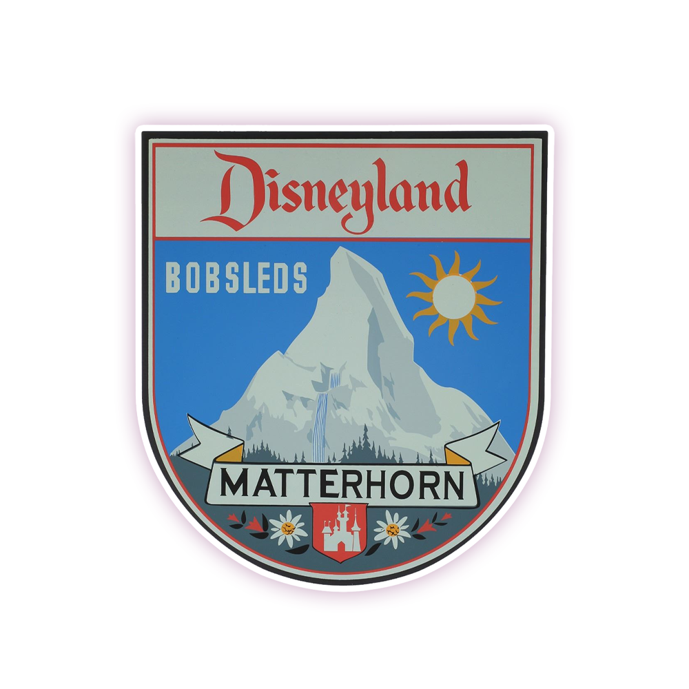 Disneyland Matterhorn Sign Die Cut Sticker (1041)