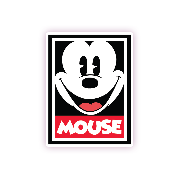 Mickey Mouse Poster Die Cut Sticker (1042)