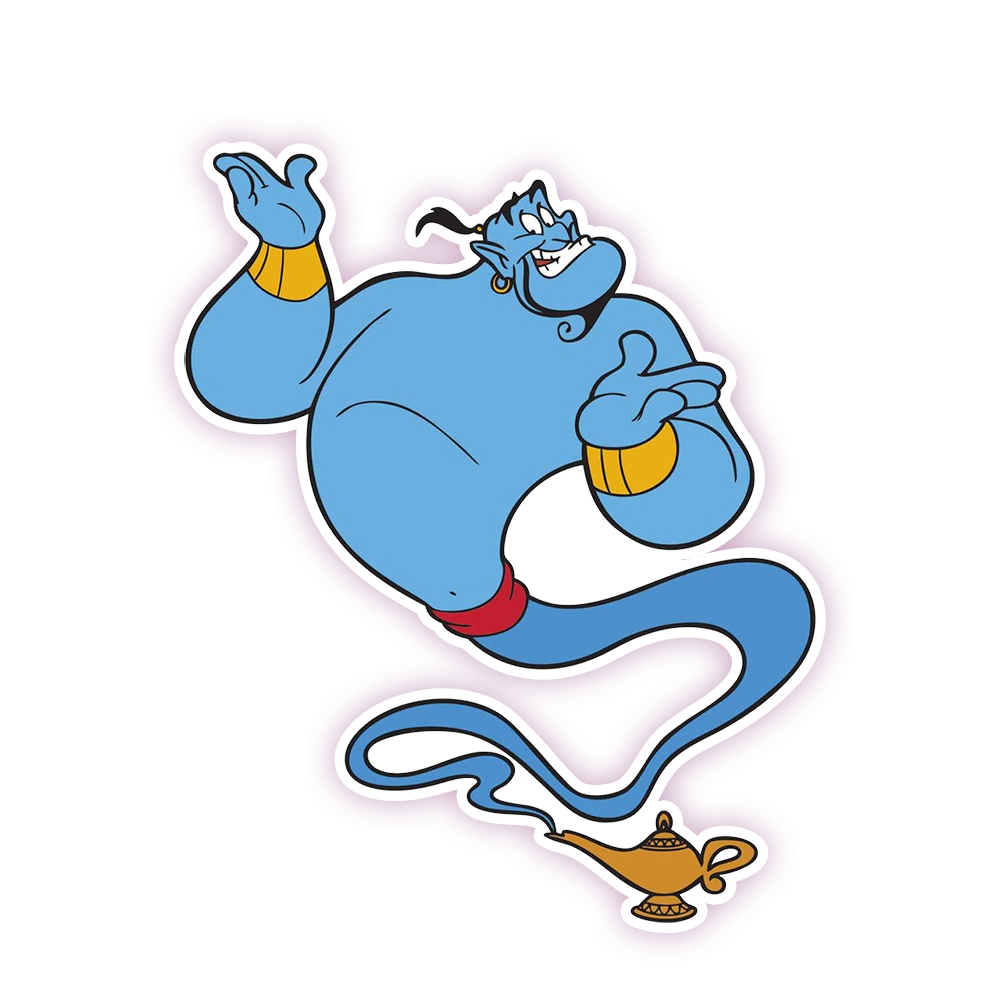 Aladdin's Genie Die Cut Sticker (1043)
