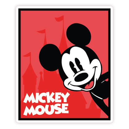 Mickey Mouse Poster Die Cut Sticker (1045)