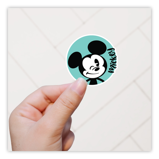 Mickey Mouse Winking Die Cut Sticker (1046)