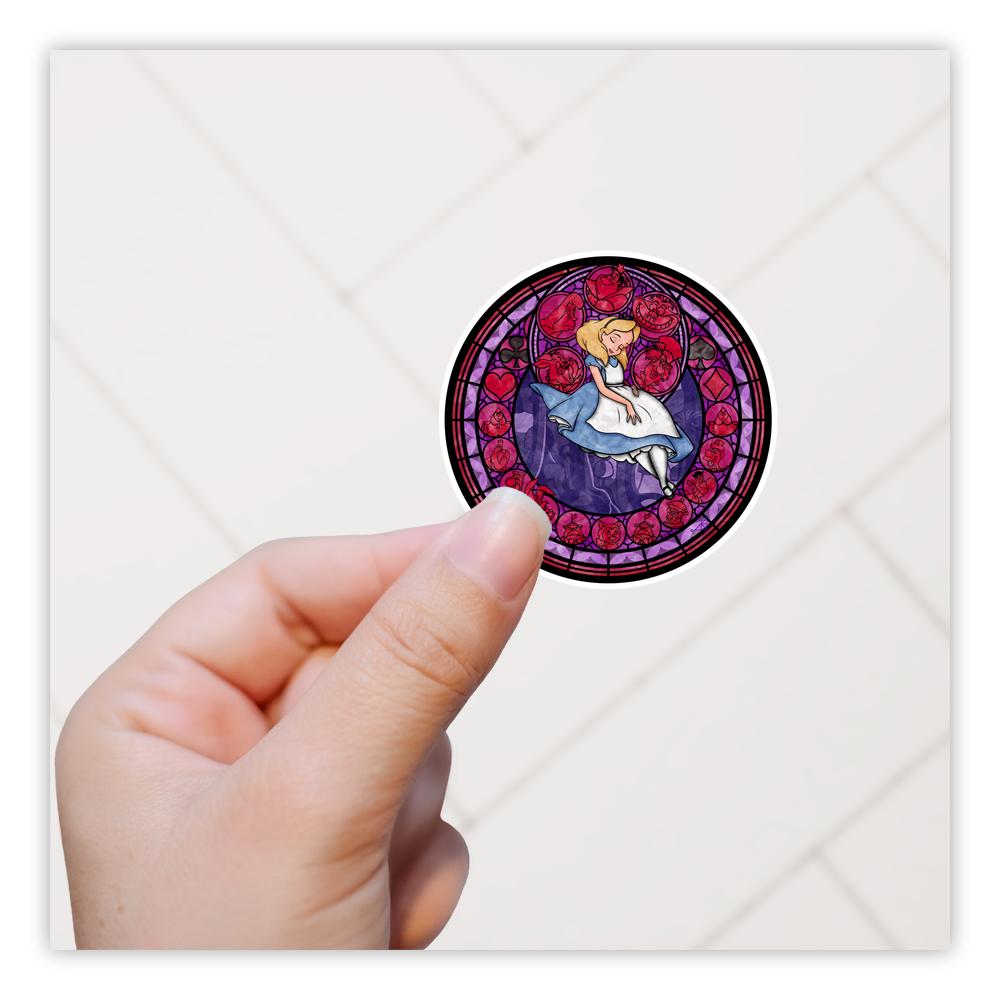 Alice Disney Princess Stained Glass Die Cut Sticker (104)