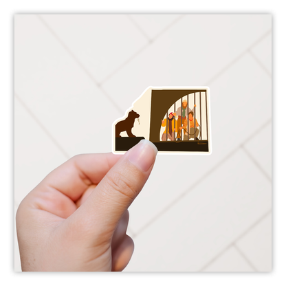 Pirates of the Caribbean Jail Scene Die Cut Sticker (1097)