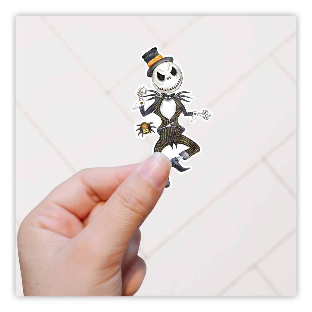 Nightmare Before Christmas Dancing Jack Skellington Die Cut Sticker (10)