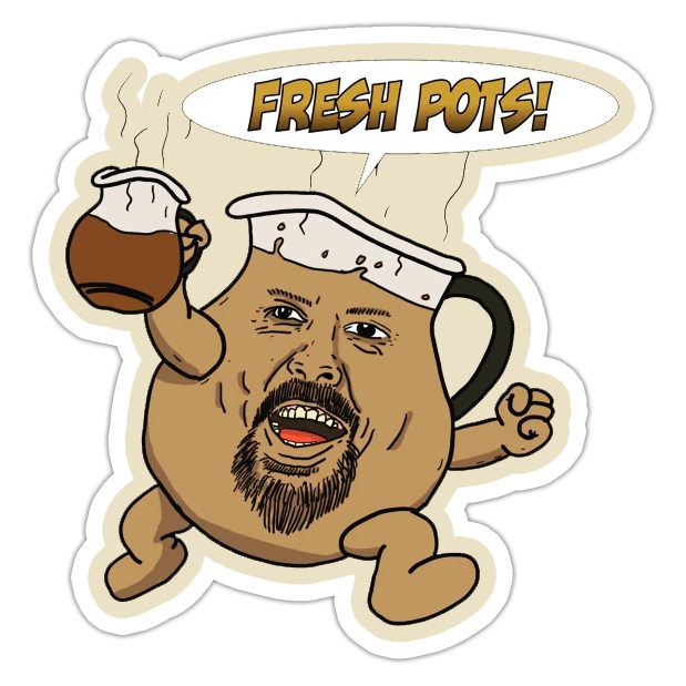 Dave Grohl's Fresh Pots Coffee Die Cut Sticker (1107)