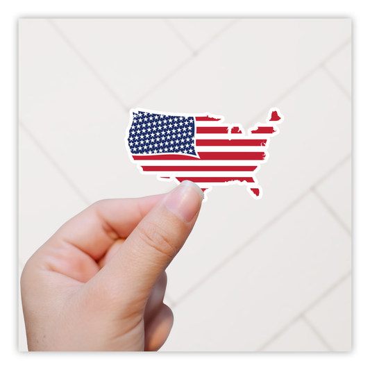 United States American Flag Die Cut Sticker (110)