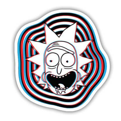 Rick and Morty 3D Rick Die Cut Sticker (1111)