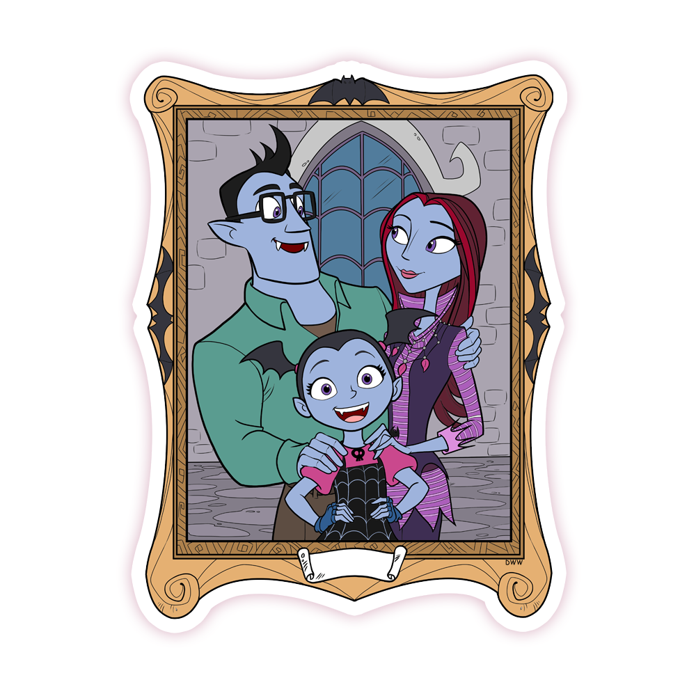 Vampirina Family Photo Die Cut Sticker