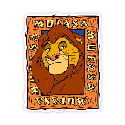 Lion King Mufasa Die Cut Sticker (1129)