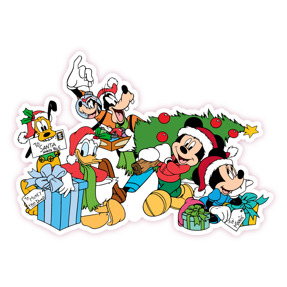 Mickey Mouse & Pals Christmas Die Cut Sticker (1131)