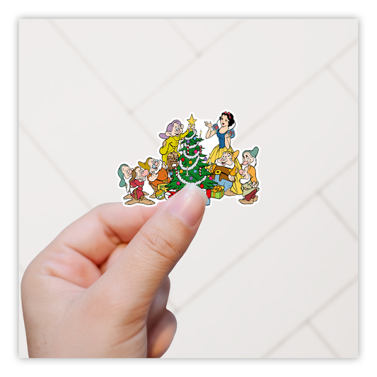 Snow White and The Seven Dwarfs Christmas Die Cut Sticker (1134)
