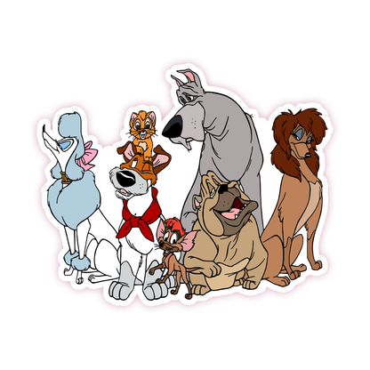 Disney's Oliver Dogs Die Cut Sticker