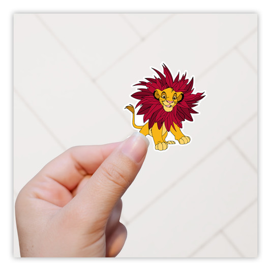 Simba Lion King Flower Mane Die Cut Sticker (1143)