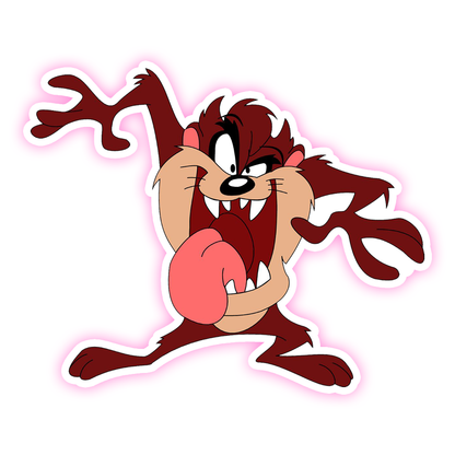 Tasmanian Devil Looney Tunes Die Cut Sticker (1150)