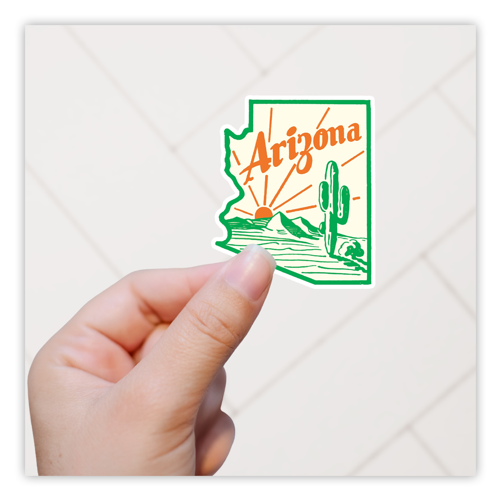 Vintage State of Arizona Die Cut Sticker (115)