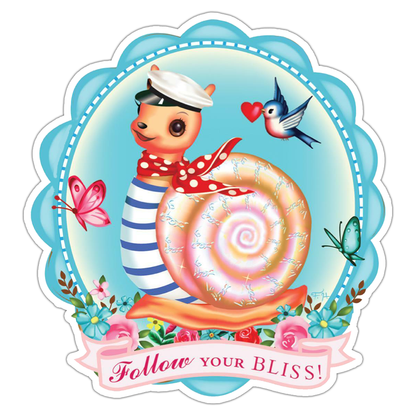 Sailor Snail Die Cut Sticker (1169)