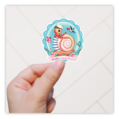 Sailor Snail Die Cut Sticker (1169)