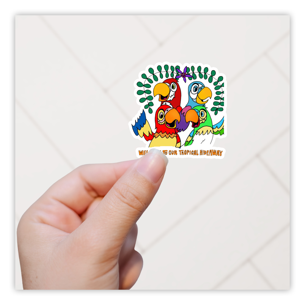 Enchanted Tiki Room Birds Die Cut Sticker (1189)