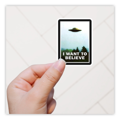 X-Files I Want To Believe Poster Die Cut Sticker (1202)