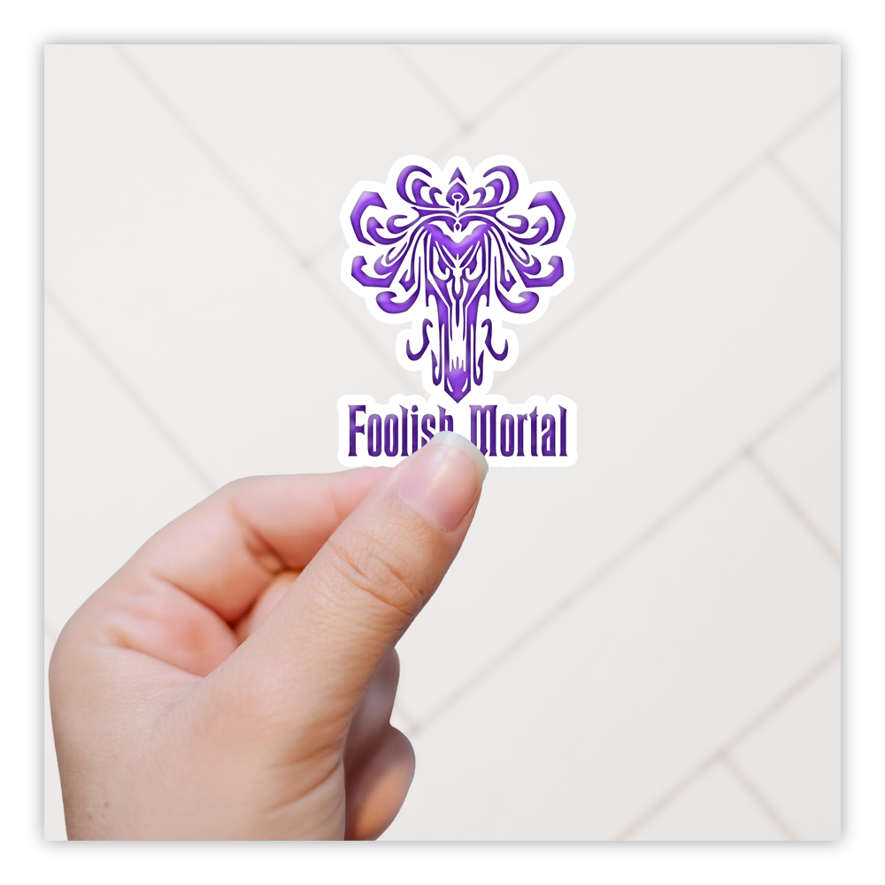 Haunted Mansion Wallpaper Beast Foolish Mortal Die Cut Sticker (1220)