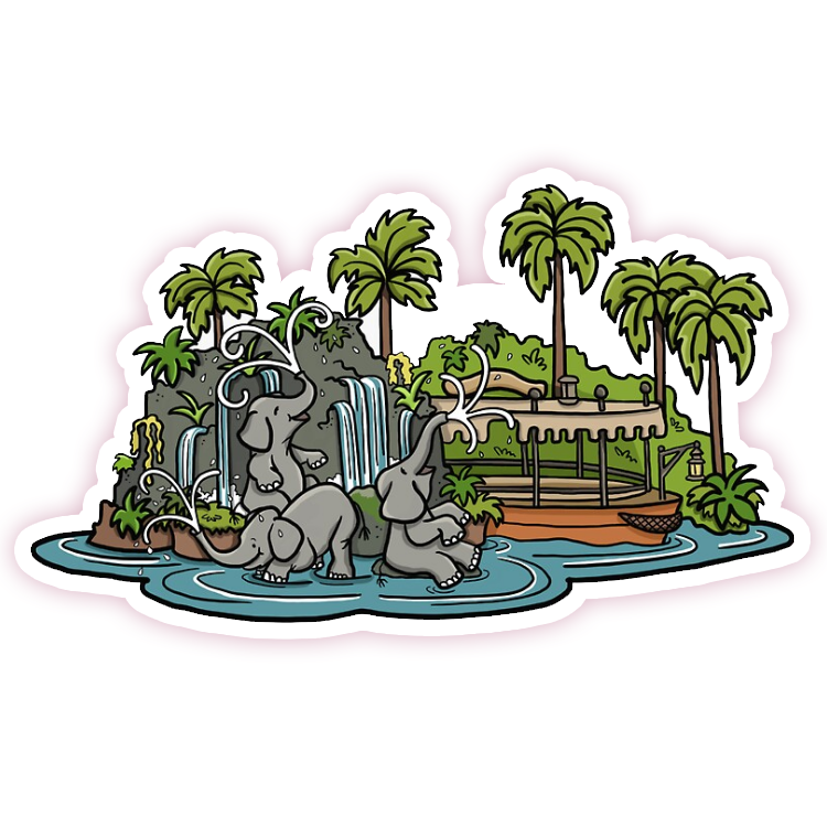 Jungle Cruise Die Cut-plakker (1228)