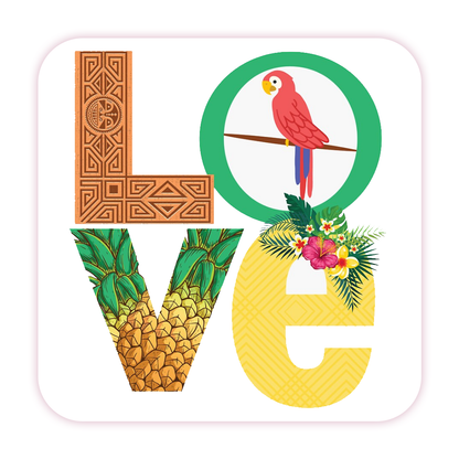 Disney's Enchanted Tiki Room LOVE Die Cut Sticker (1229)