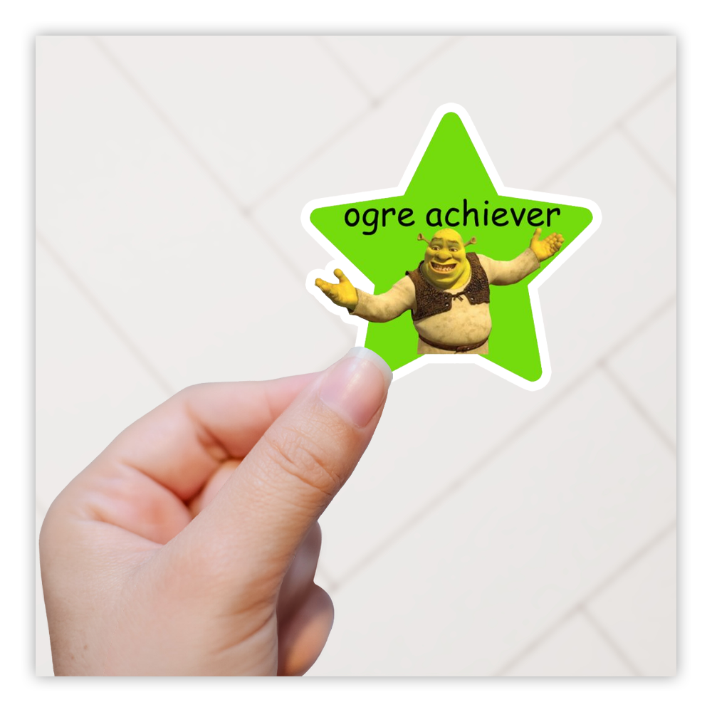 Shrek Ogre Achiever Die Cut Sticker (1231)