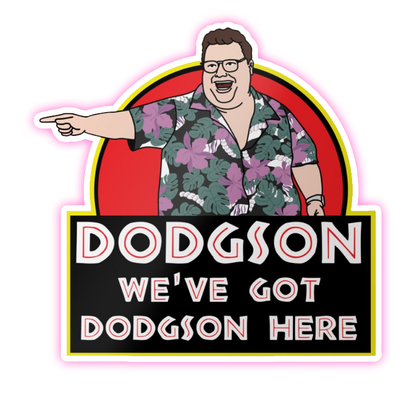 Jurassic Park Dennis Nedry Dodgson We've Got Dodgson Here Die Cut Sticker (1241)