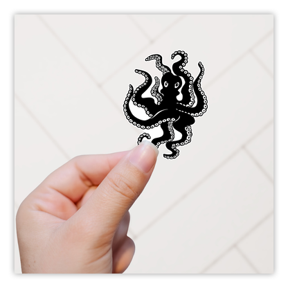 Angry Octopus Die Cut Sticker (124)