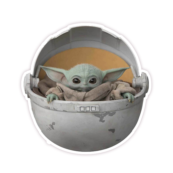 Star Wars The Mandalorian The Child Grogu Baby Yoda Die Cut Sticker  (125)
