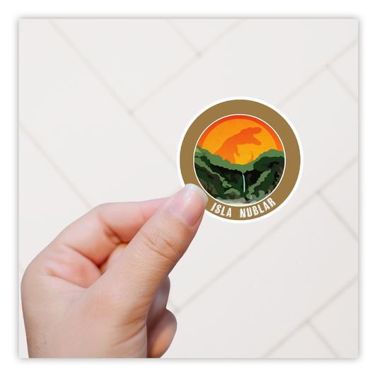 Jurassic Park Isla Nublar T-Rex Die Cut Sticker (1255)