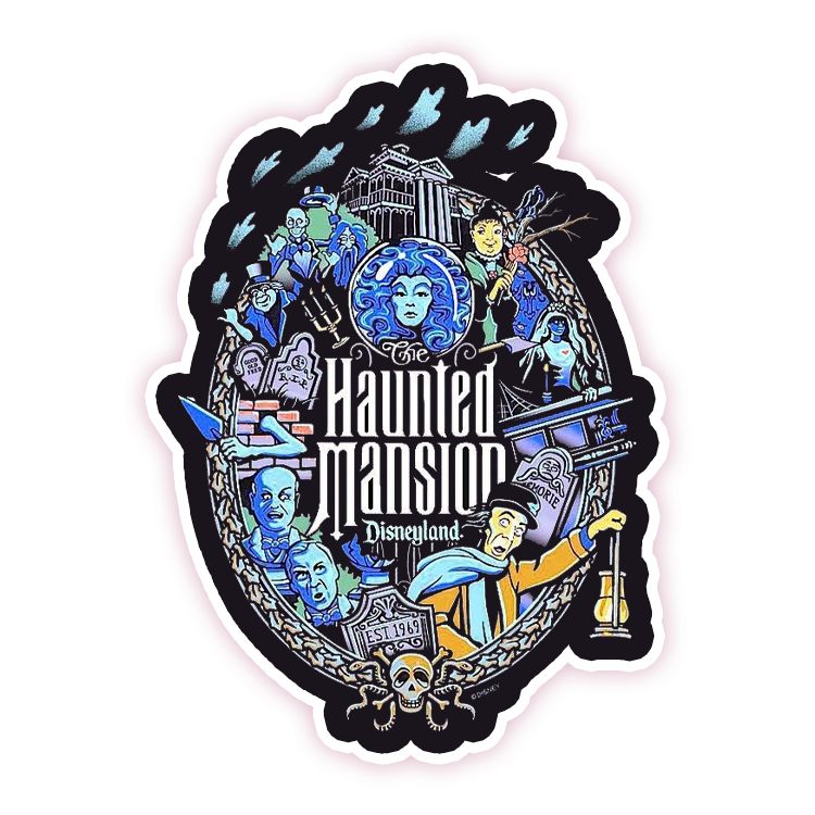 Disneyland Haunted Mansion Characters Die Cut-plakker (1277)