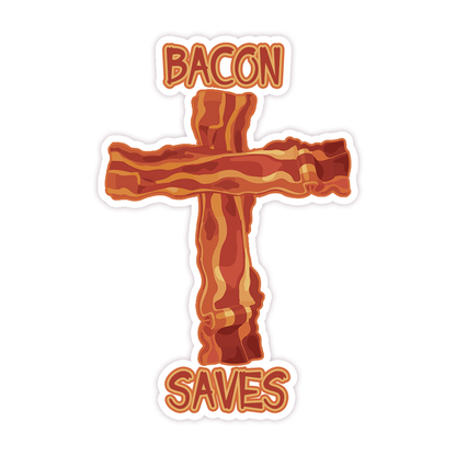 Bacon Saves Cross Die Cut-plakker (128)