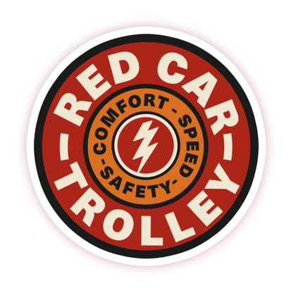 Disney California Adventure DCA Red Car Trolly Die Cut Sticker (1288)