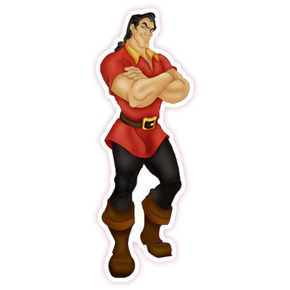 Beauty and The Beast Gaston Die Cut Sticker (1291)