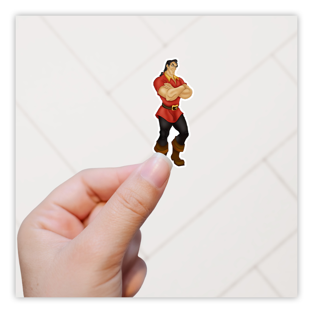 Beauty and The Beast Gaston Die Cut Sticker (1291)