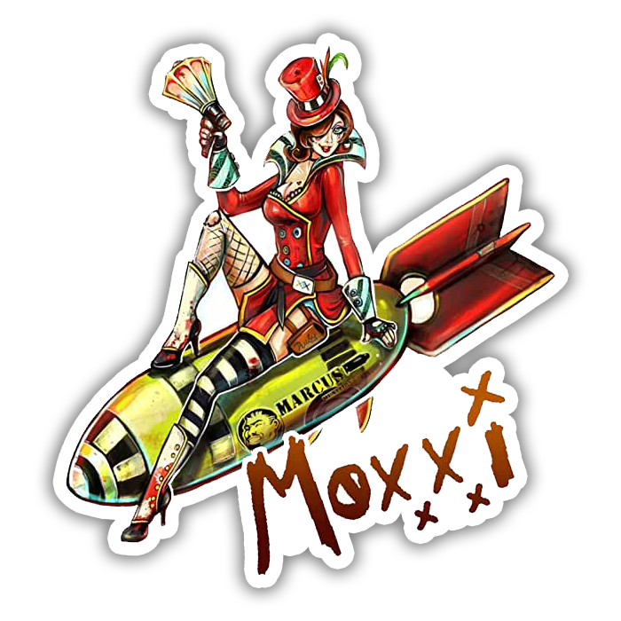 Borderlands Moxxi Pin Up Girl Die Cut Sticker (1292)