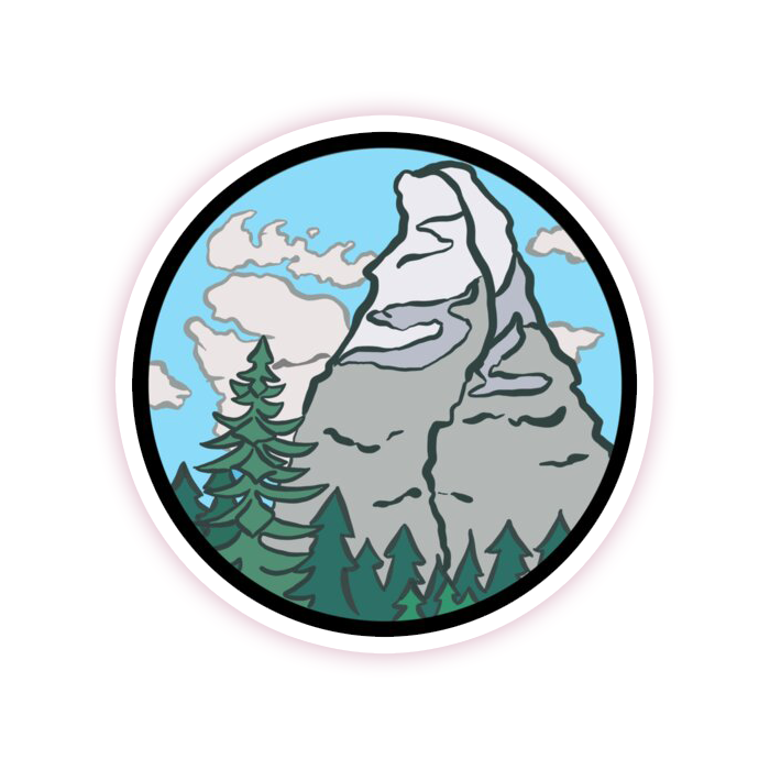 Matterhorn Mountain Die Cut Sticker (1295)