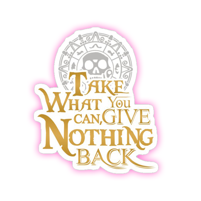 Pirates of the Caribbean Take What You Can Give Nothing Back Die Cut Sticker (1309)