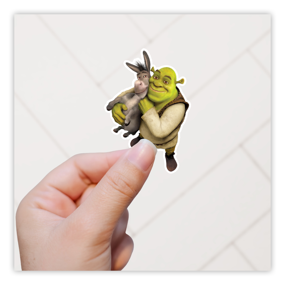 Shrek and Donkey Die Cut Sticker (1323)