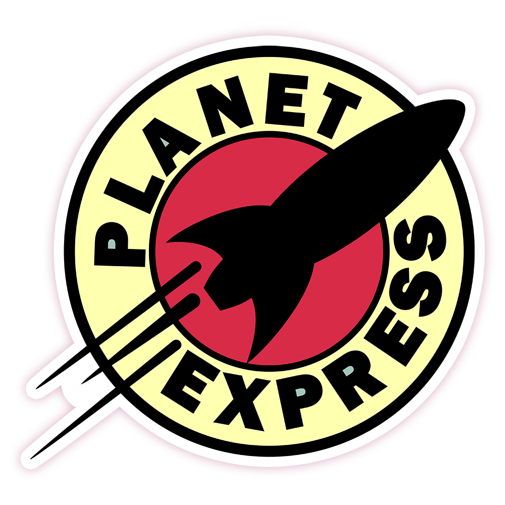 Futurama Planet Express Die Cut Sticker (1328)